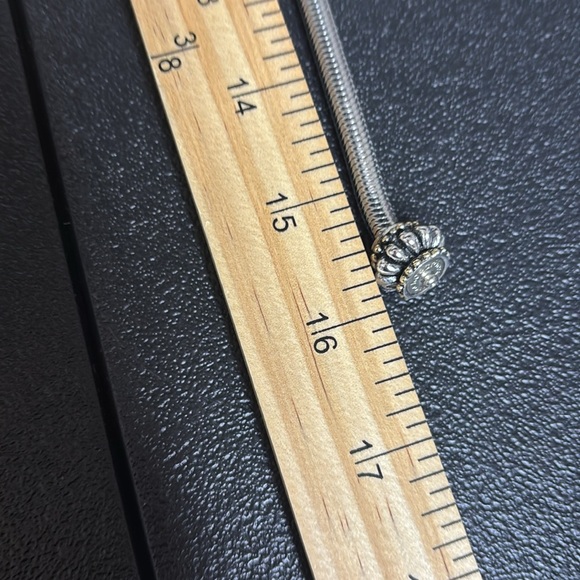 Silver Tone Magnetic Front Smoky Stone Brown Mesh Choker Necklace - Picture 11 of 11